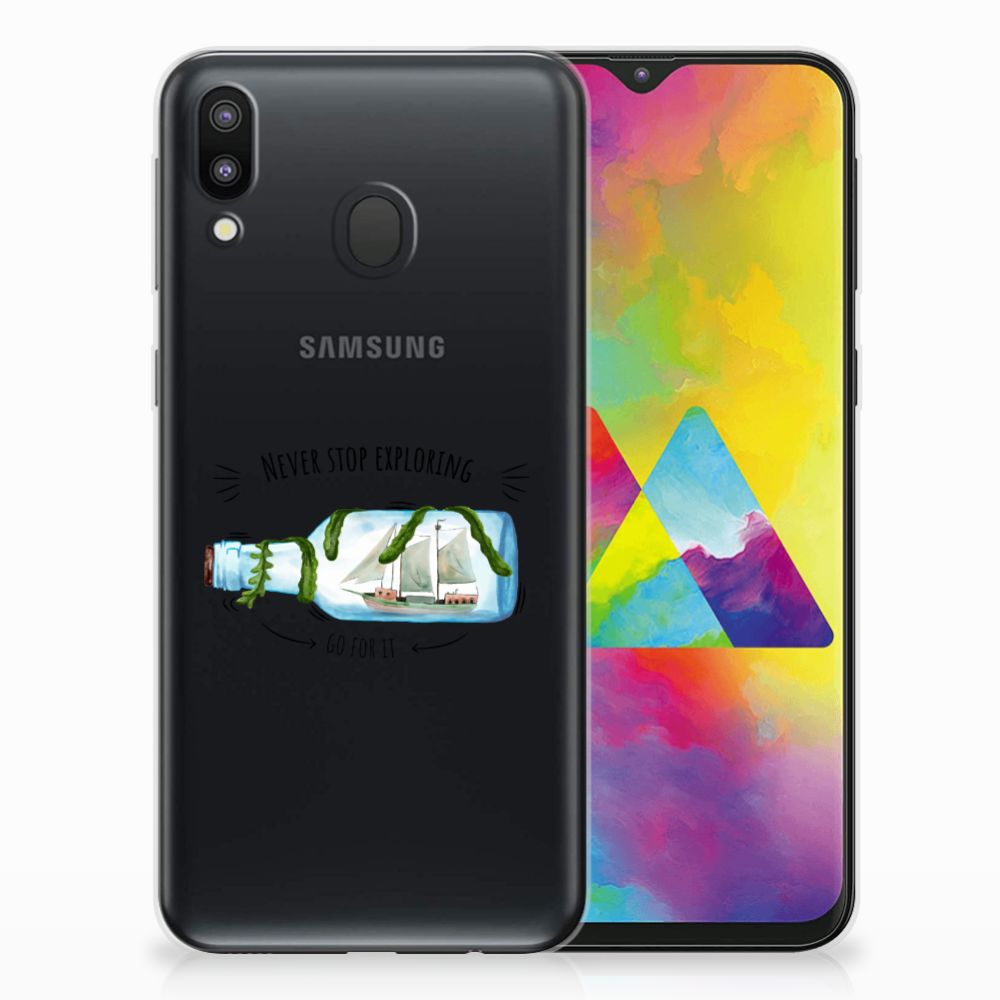 Samsung Galaxy M20 (Power) Telefoonhoesje met Naam Boho Bottle