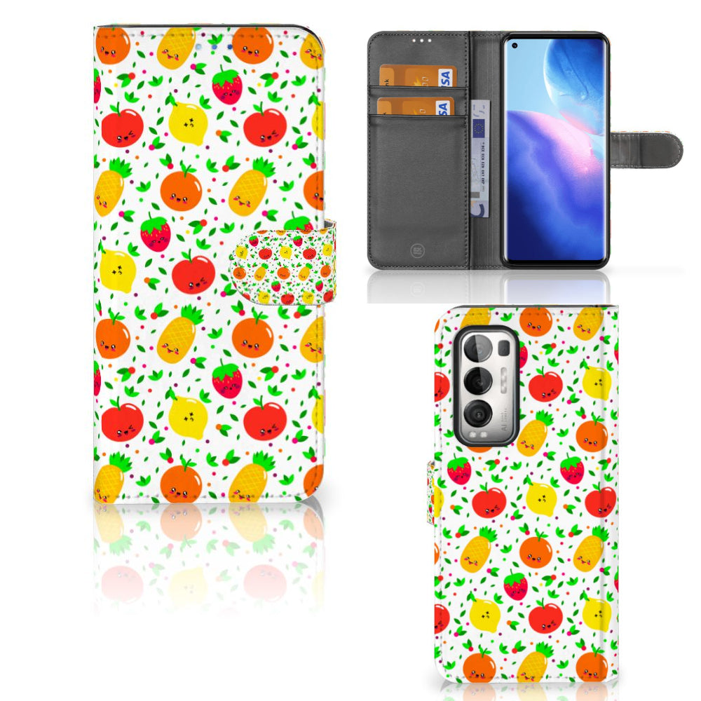 OPPO Find X3 Neo 5G Book Cover Fruits