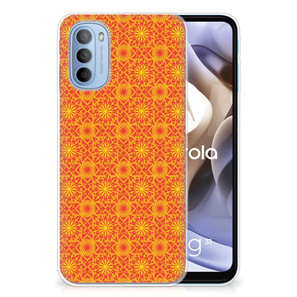 Motorola Moto G31 | G41 TPU bumper Batik Oranje B2C Telecom