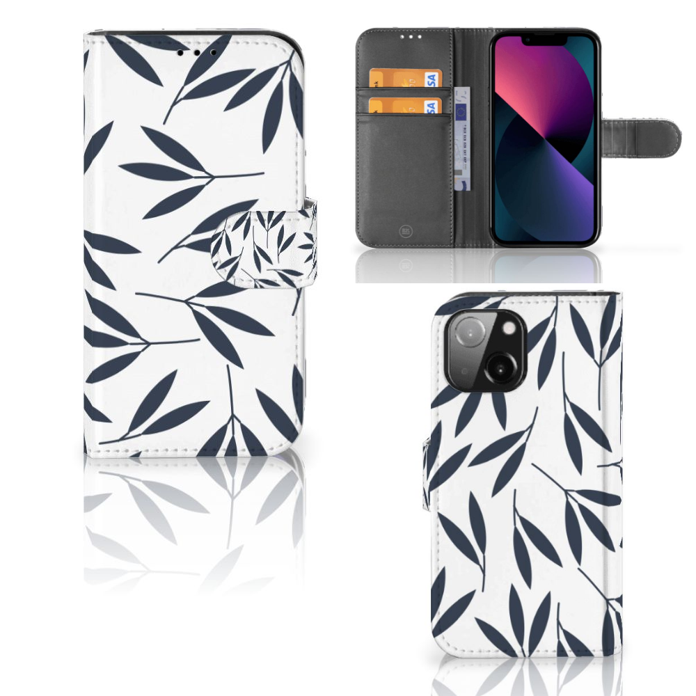 iPhone 13 Mini Hoesje Leaves Blue