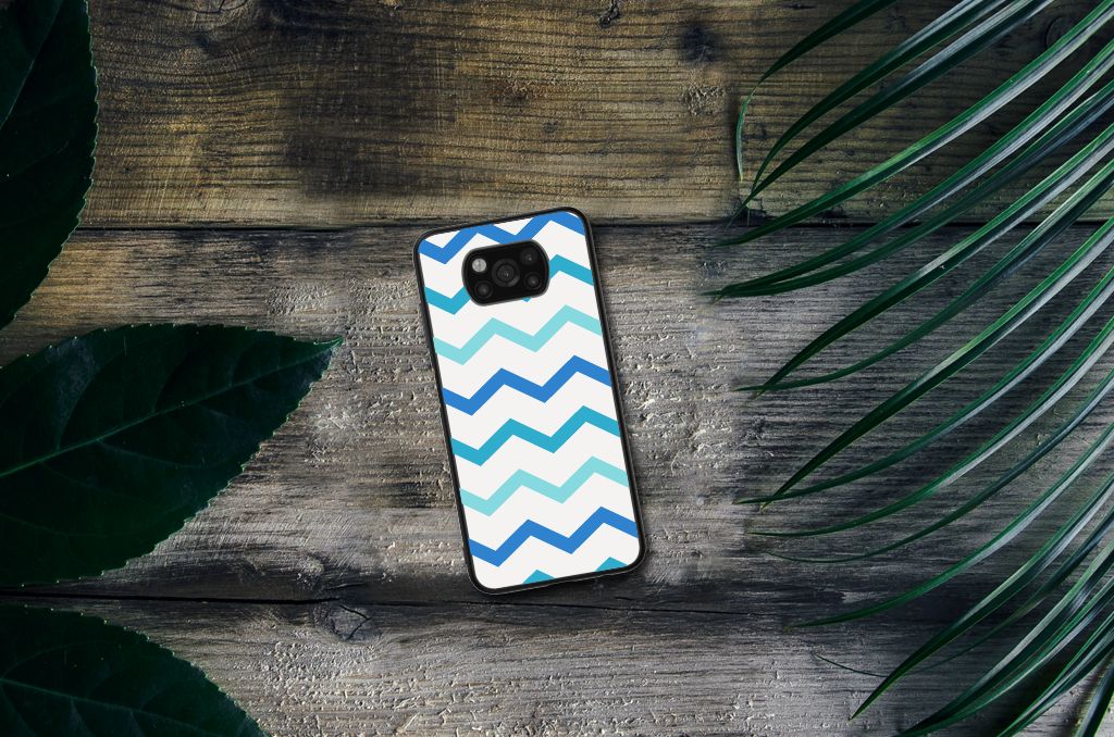 Xiaomi Poco X3 | X3 Pro Back Case Zigzag Blauw B2C Telecom