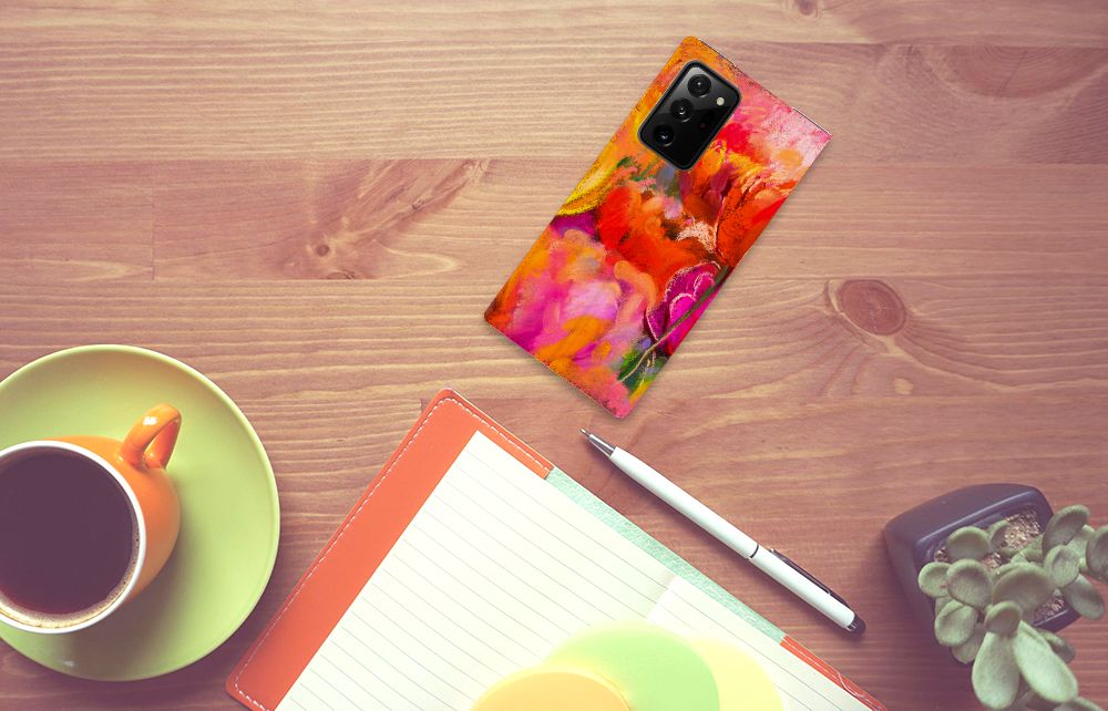 Bookcase Samsung Galaxy Note 20 Ultra Tulips - B2C Telecom