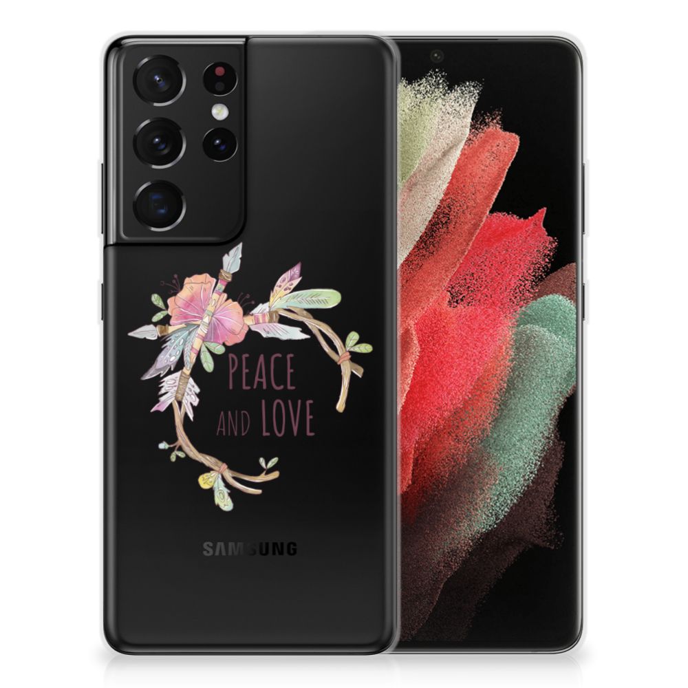 Samsung Galaxy S21 Ultra Telefoonhoesje met Naam Boho Text B2C Telecom