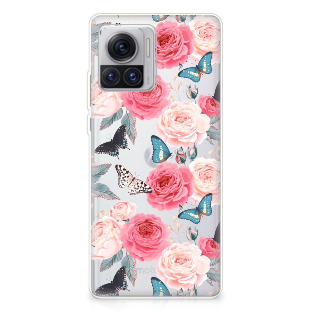 Motorola Moto X30 Pro TPU Case Butterfly Roses