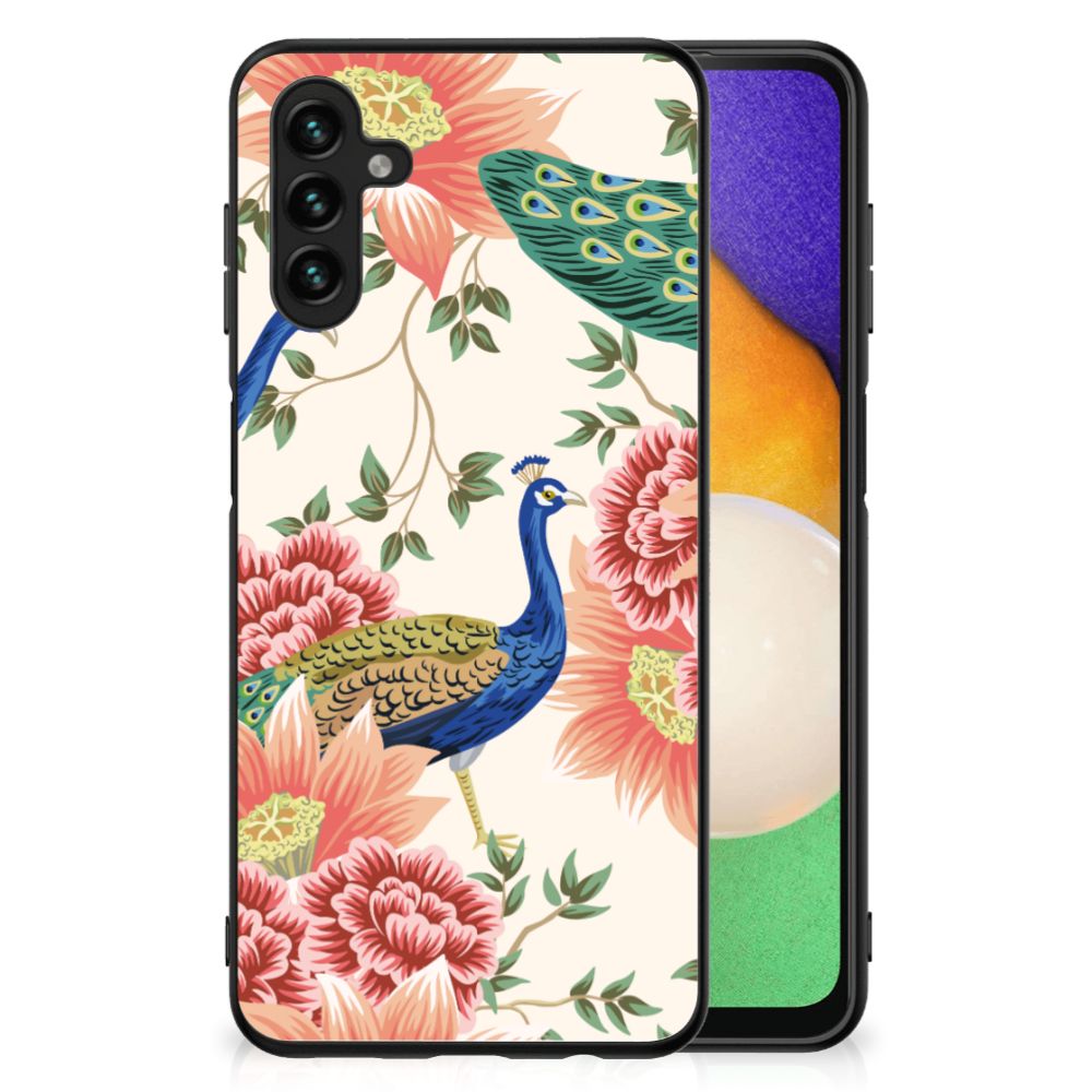 Dierenprint Telefoonhoesje voor Samsung Galaxy A13 5G | A04s Pink Peacock