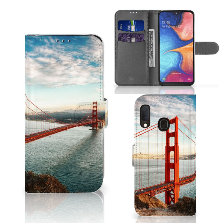 Samsung Galaxy A20e Flip Cover Golden Gate Bridge