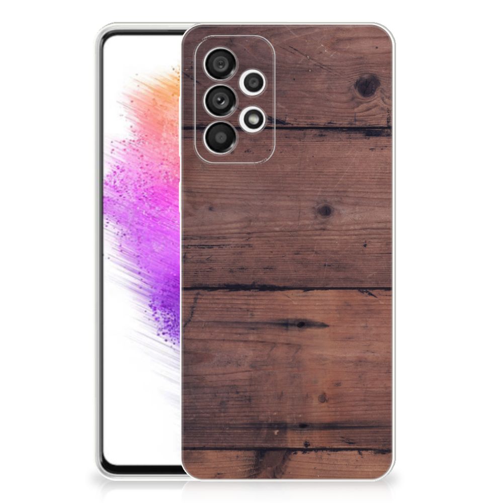 Samsung Galaxy A73 5G Bumper Hoesje Old Wood