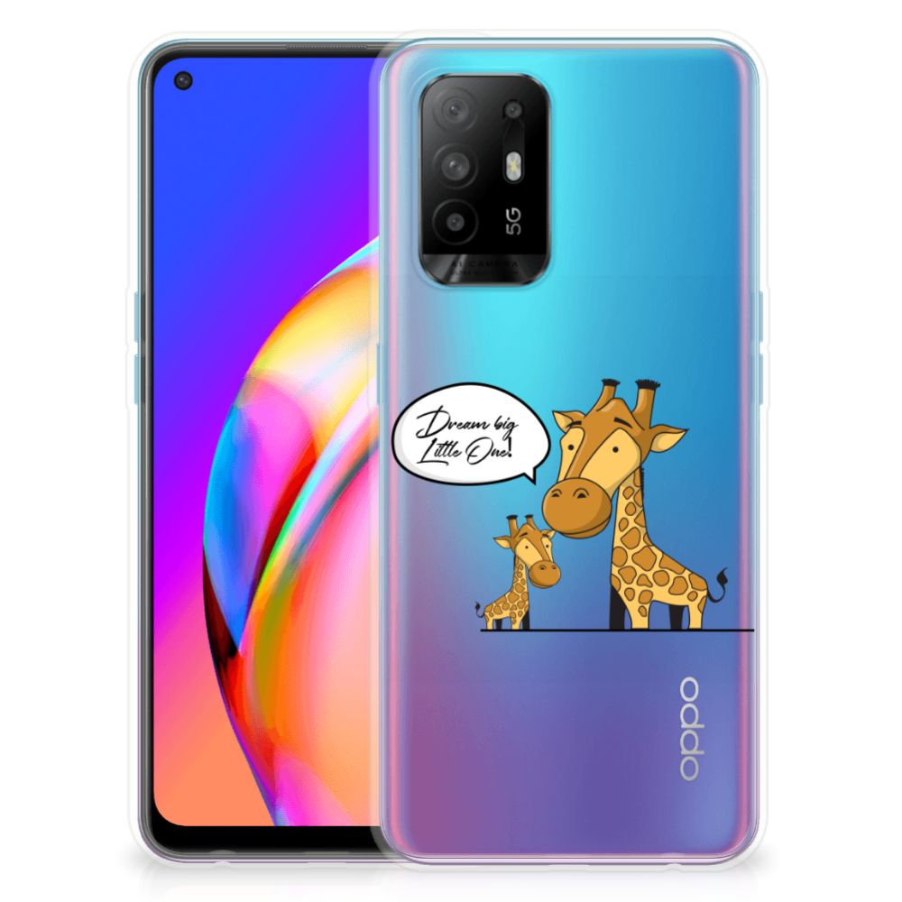 OPPO A94 5G | Reno5 Z Telefoonhoesje met Naam Giraffe B2C Telecom