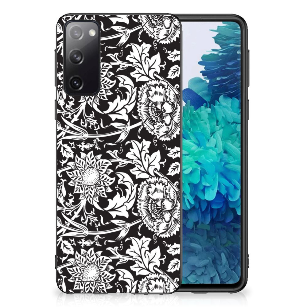 Samsung Galaxy S20 Skin Case Black Flowers