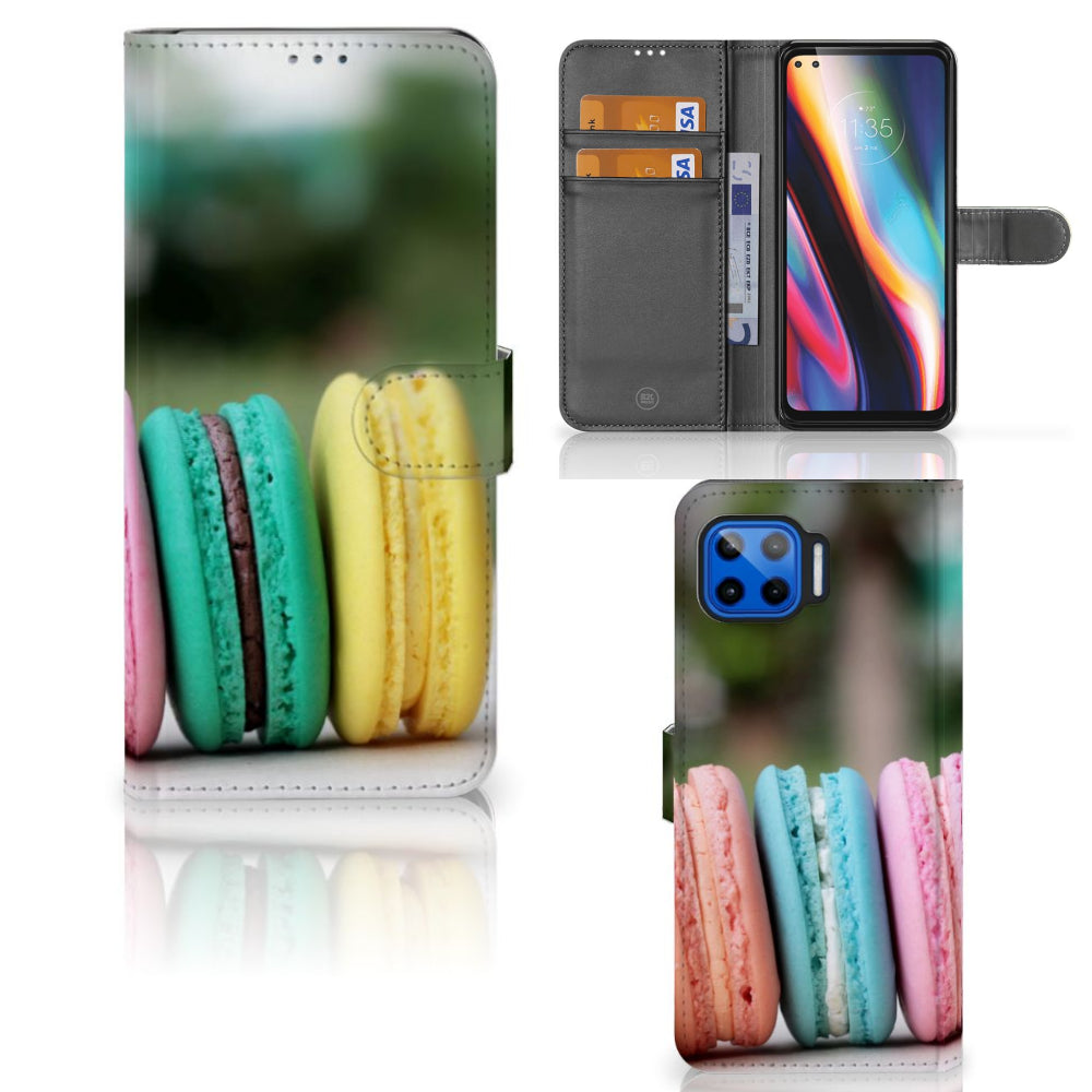 Motorola Moto G 5G Plus Book Cover Macarons