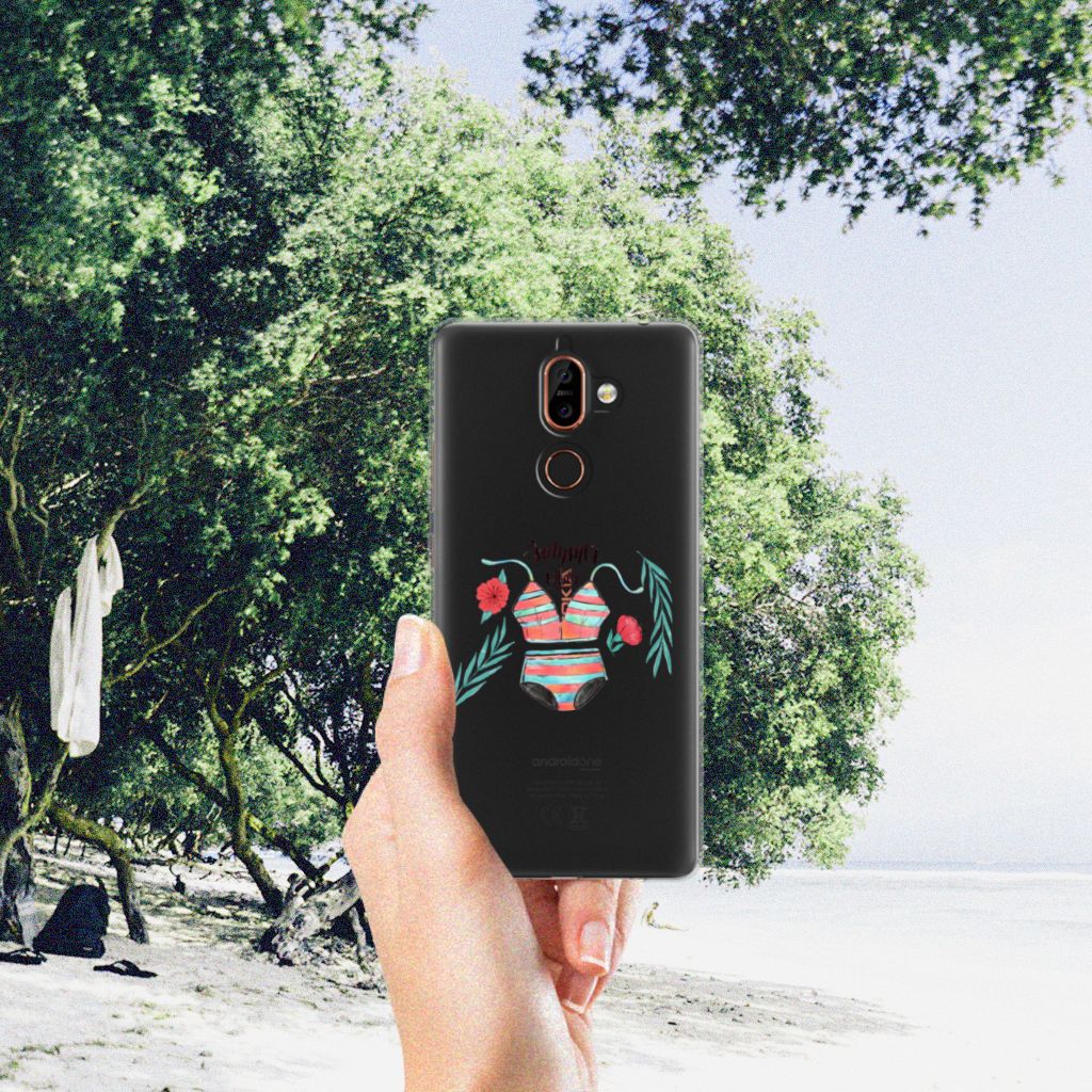 Nokia 7 Plus Telefoonhoesje met Naam Boho Summer