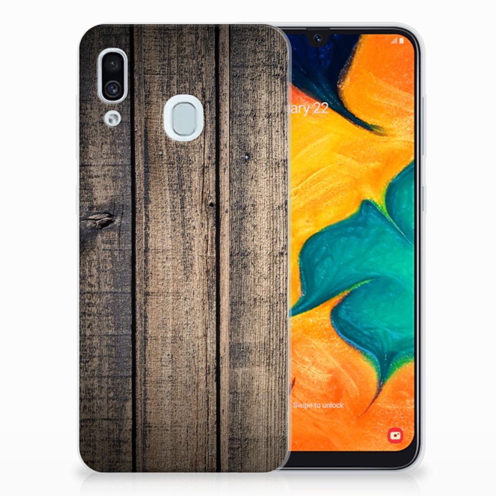 Samsung Galaxy A30 Bumper Hoesje Steigerhout