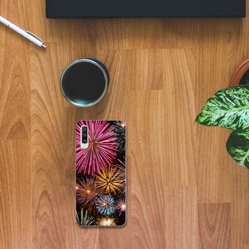 Samsung Galaxy A70 Silicone Back Cover Vuurwerk
