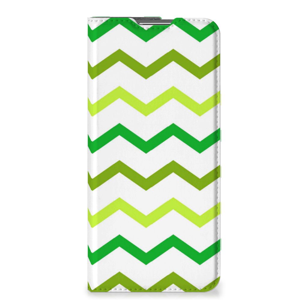 OPPO Find X5 Pro Hoesje met Magneet Zigzag Groen - B2C Telecom