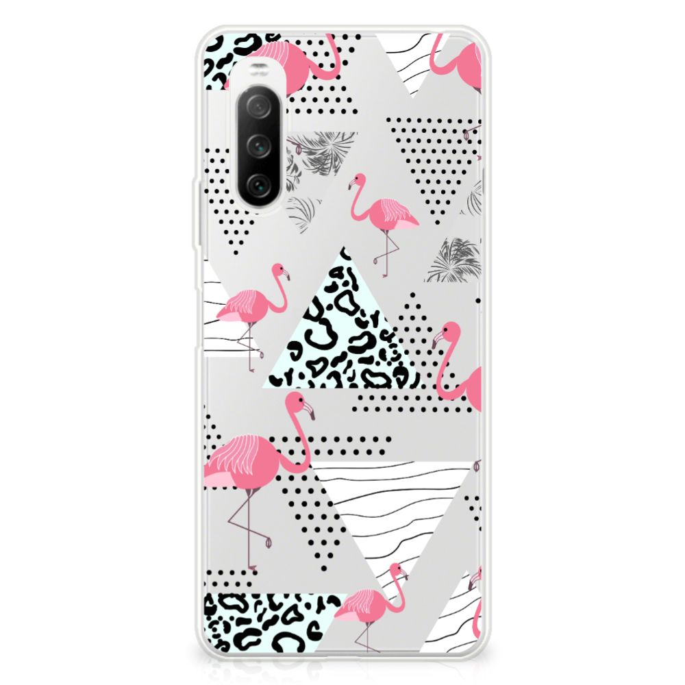 Sony Xperia 10 III TPU Hoesje Flamingo Triangle B2C Telecom