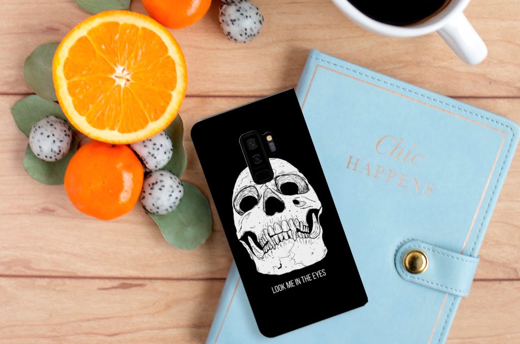 Mobiel BookCase Samsung Galaxy S9 Plus Skull Eyes