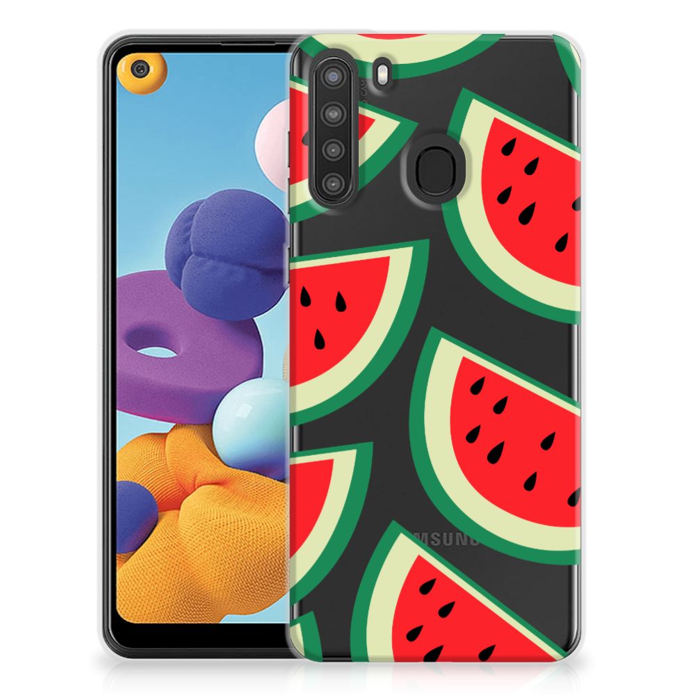 Samsung Galaxy A21 Siliconen Case Watermelons