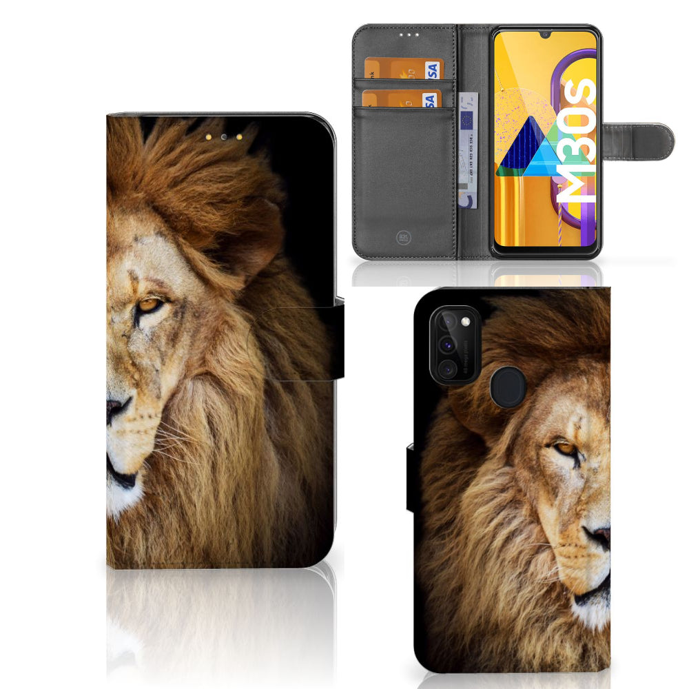 Samsung Galaxy M21 | M30s Telefoonhoesje met Pasjes Leeuw