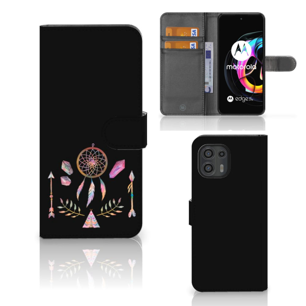 Motorola Edge 20 Lite Leuk Hoesje Boho Dreamcatcher
