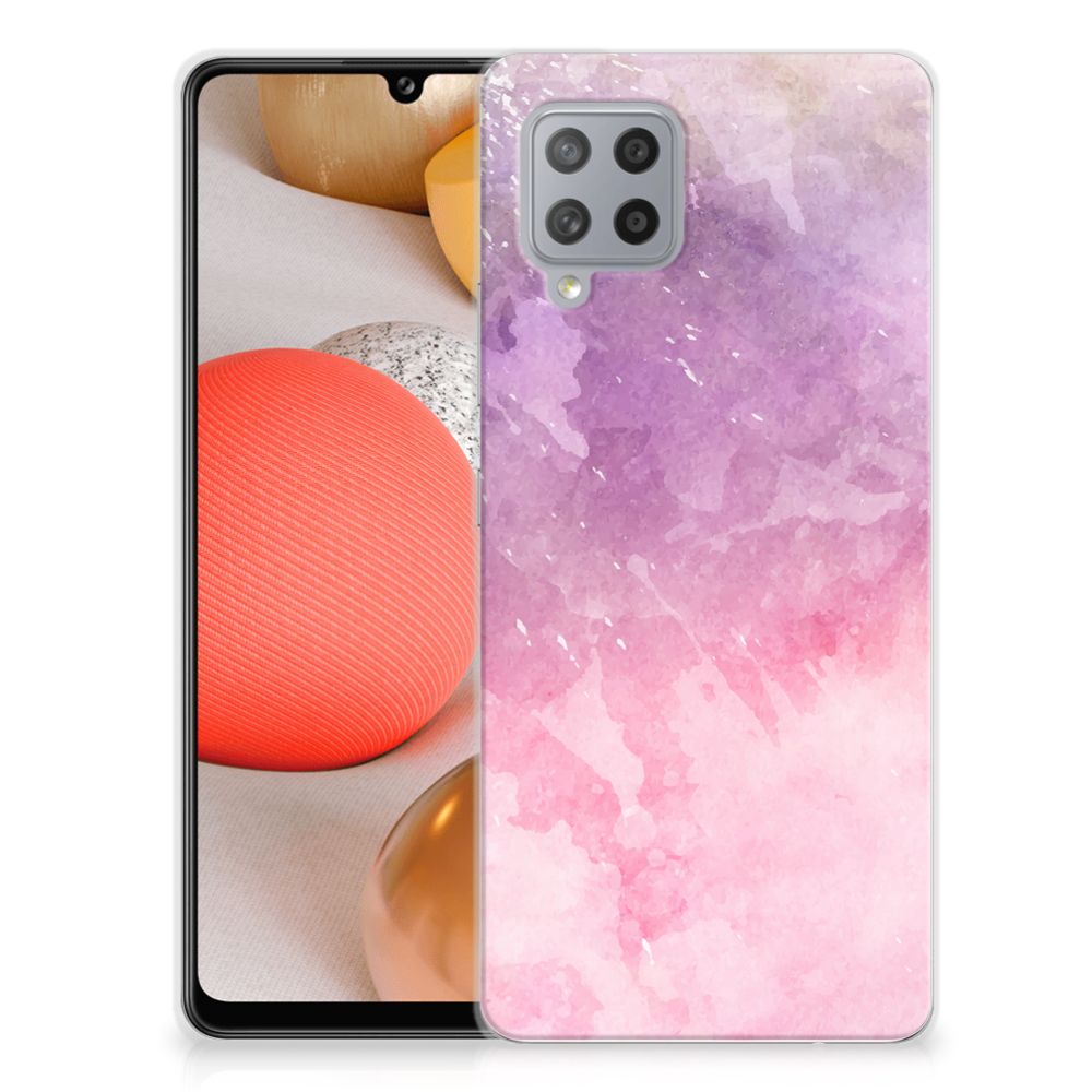 Hoesje maken Samsung Galaxy A42 Pink Purple Paint
