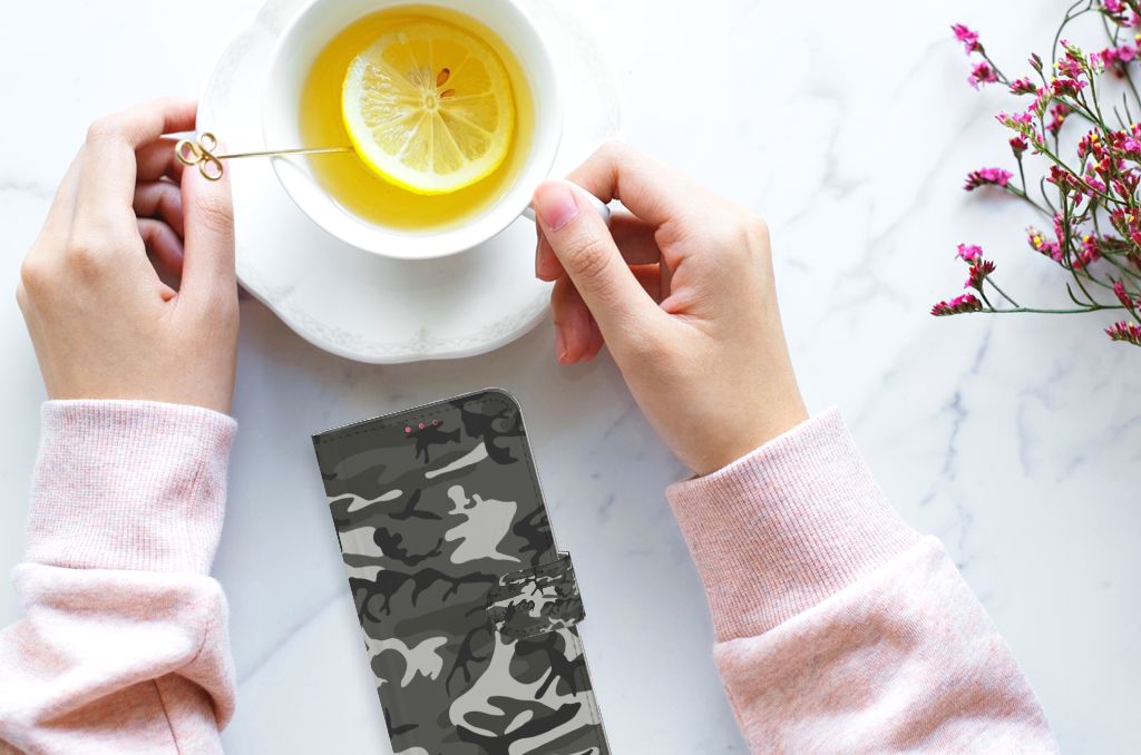 OPPO A54 5G | A74 5G | A93 5G Telefoon Hoesje Army Light