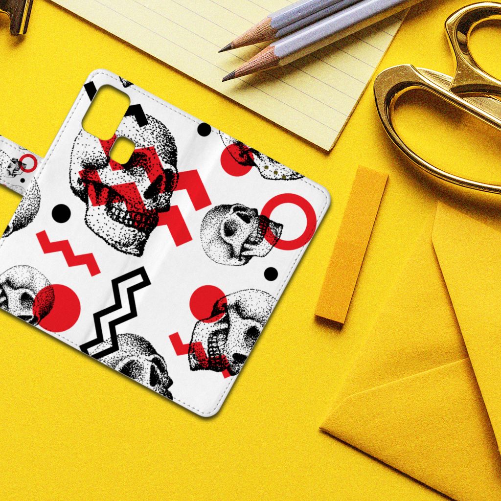 Telefoonhoesje met Naam Samsung Galaxy M31 Skull Red