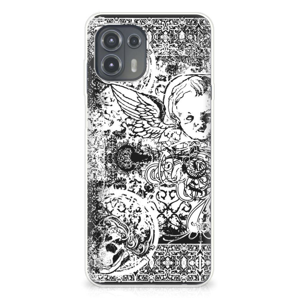 Silicone Back Case Motorola Edge 20 Lite Skulls Angel B2C Telecom