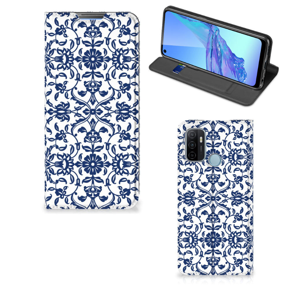 OPPO A53 | A53s Smart Cover Flower Blue - B2C Telecom