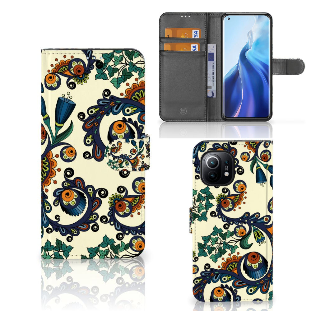 Wallet Case Xiaomi Mi 11 Barok Flower