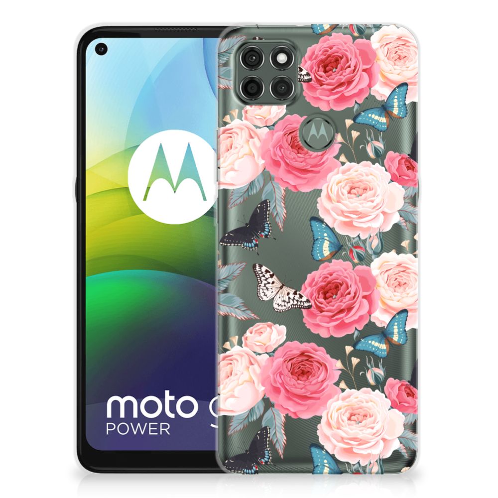 Motorola Moto G9 Power TPU Case Butterfly Roses B2C Telecom