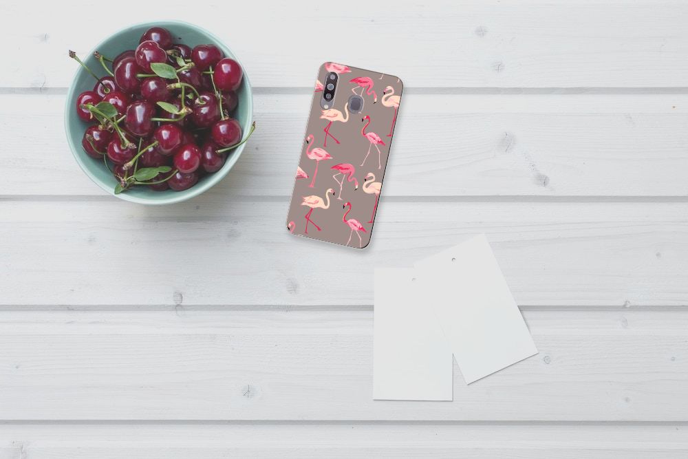 Samsung Galaxy M30 TPU Hoesje Flamingo