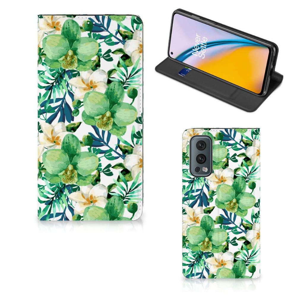 OnePlus Nord 2 5G Smart Cover Orchidee Groen