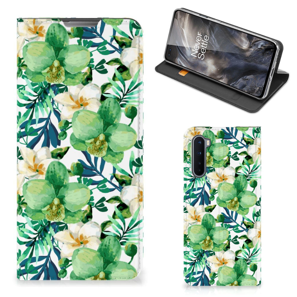 OnePlus Nord Smart Cover Orchidee Groen