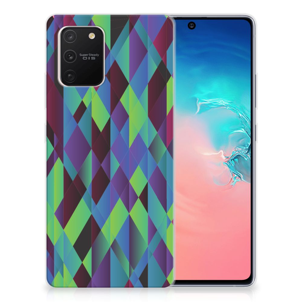 Samsung Galaxy S10 Lite TPU Hoesje Abstract Green Blue