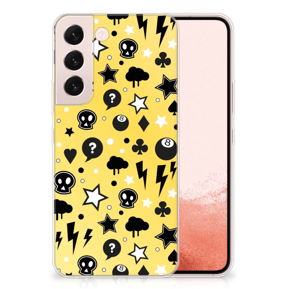 Silicone Back Case Samsung Galaxy S22 Punk Geel