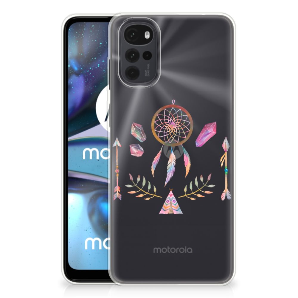 Motorola Moto G22 Telefoonhoesje met Naam Boho Dreamcatcher B2C Telecom
