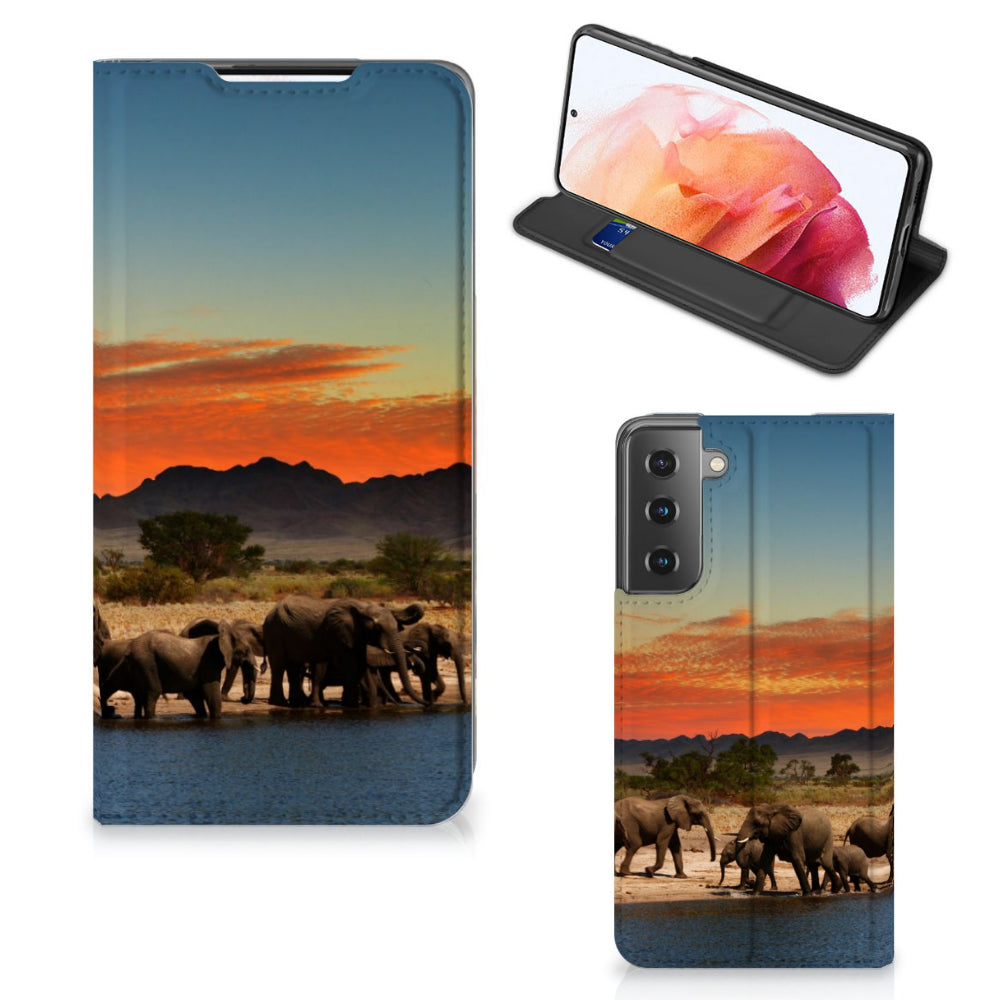 Samsung Galaxy S21 Hoesje maken Olifanten