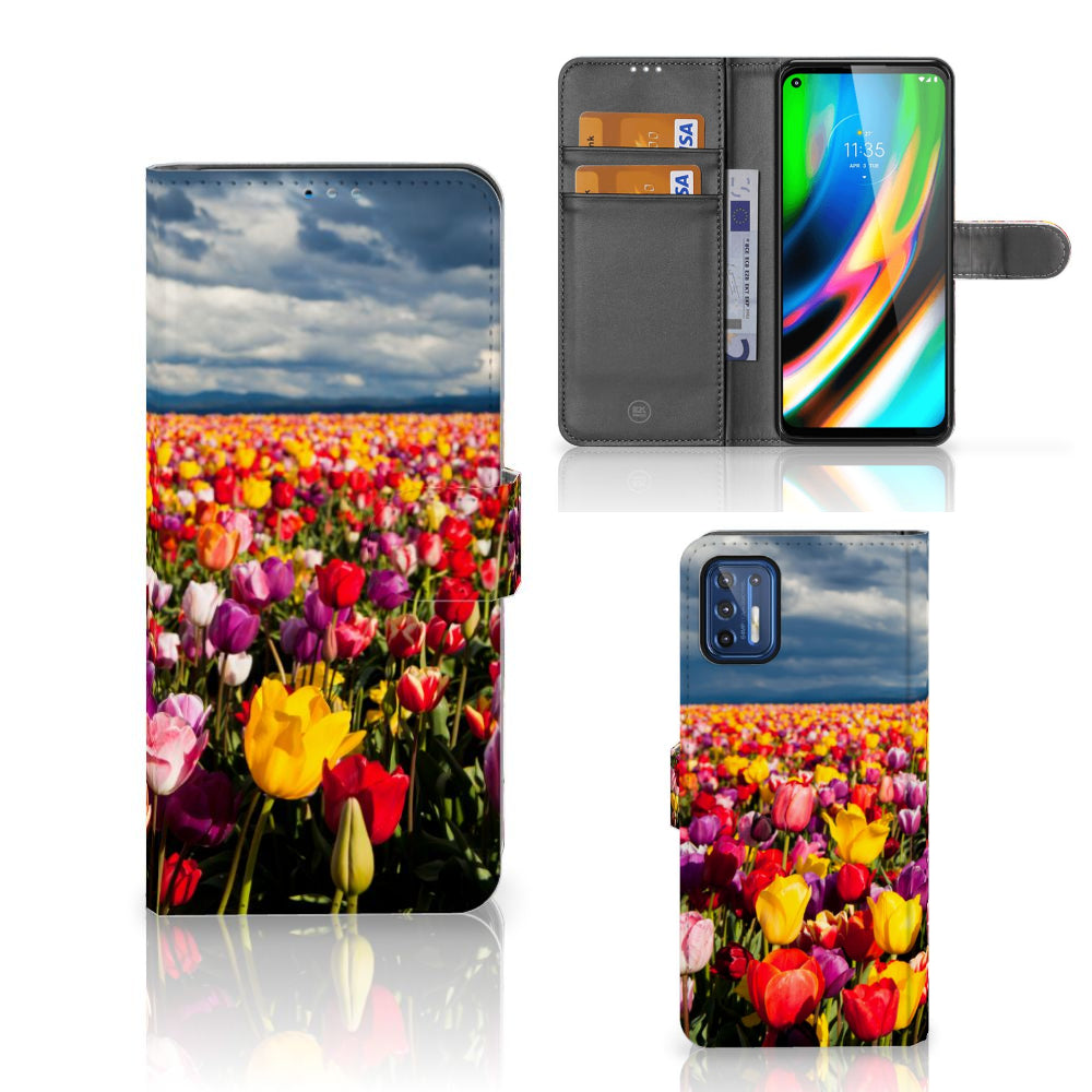 Motorola Moto G9 Plus Hoesje Tulpen