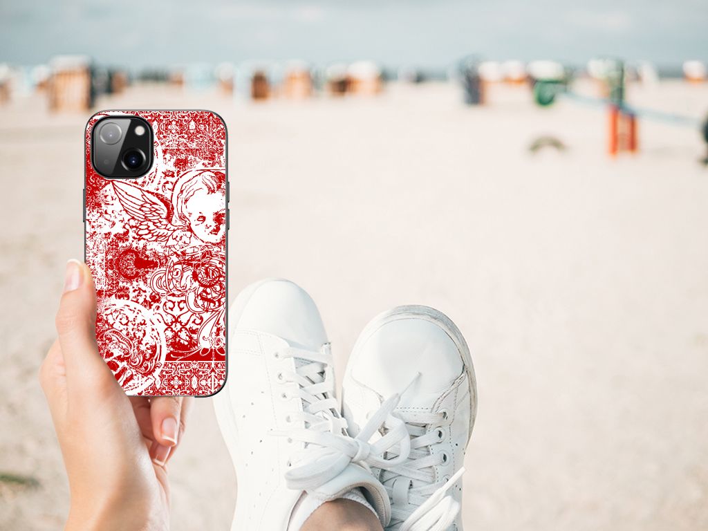 Telefoonhoesje Apple iPhone 13 Angel Skull Rood B2C Telecom