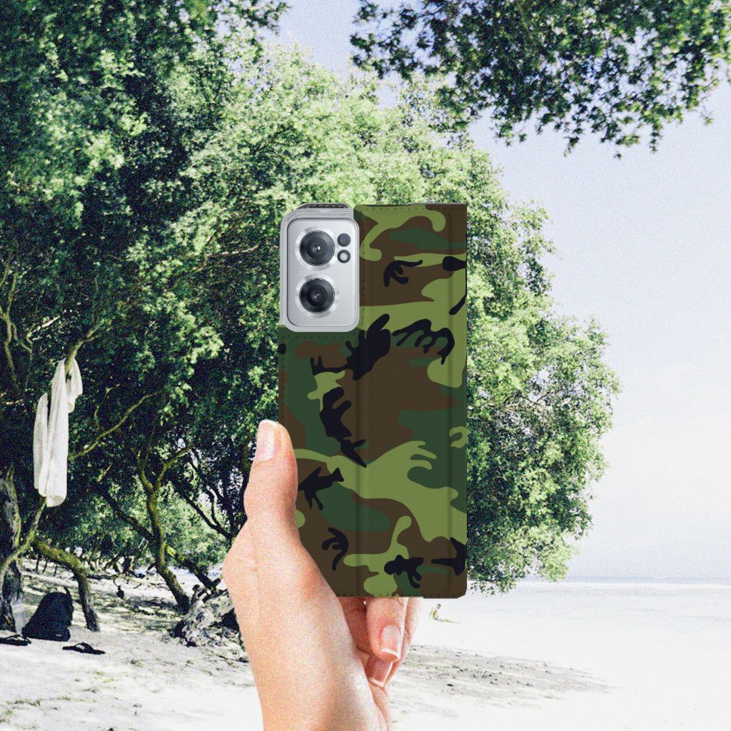 OnePlus Nord CE 2 5G Hoesje met Magneet Army Dark - B2C Telecom