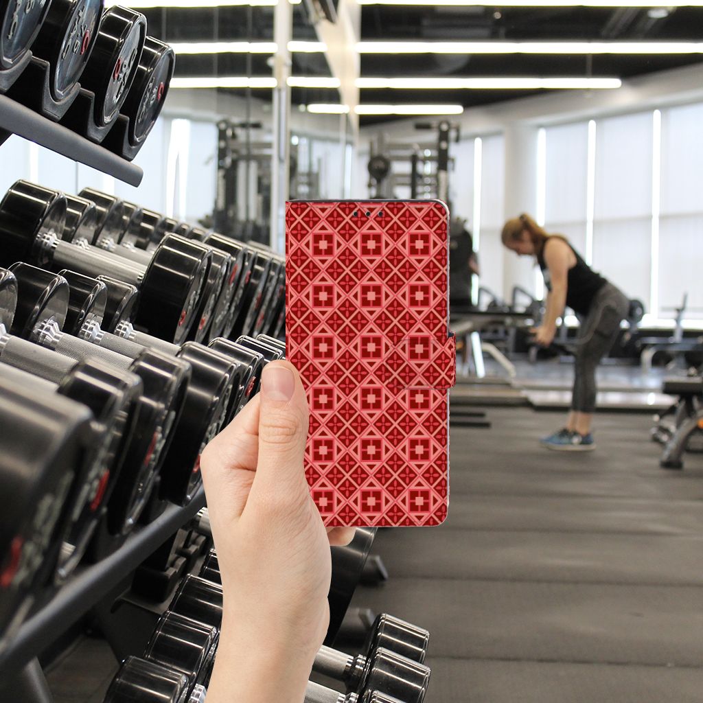 Alcatel 1S (2021) Telefoon Hoesje Batik Rood