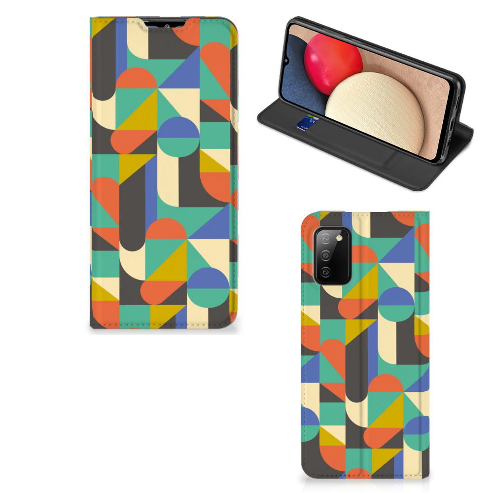 Samsung Galaxy M02s | A02s Hoesje met Magneet Funky Retro