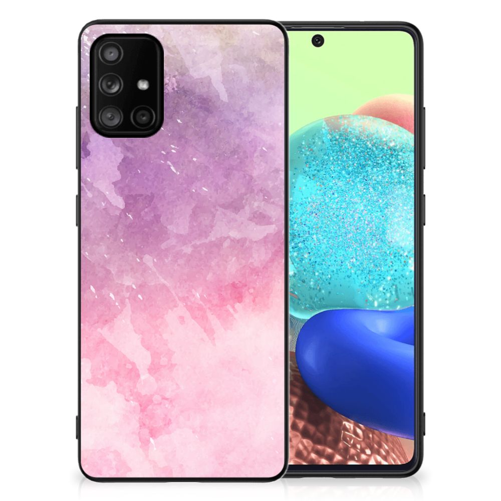 Kleurrijke Telefoonhoesje Samsung Galaxy A71 Pink Purple Paint