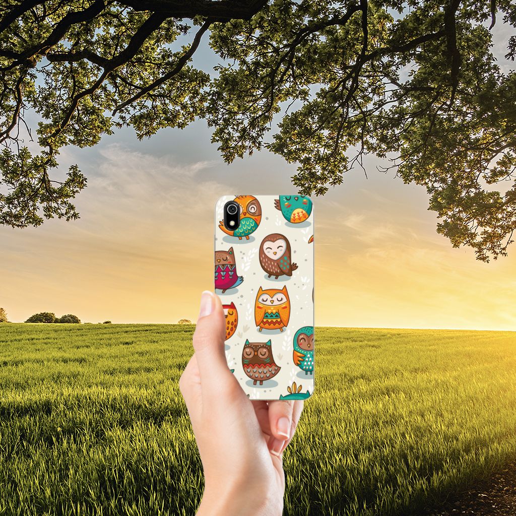 Xiaomi Redmi 7A TPU Hoesje Vrolijke Uilen