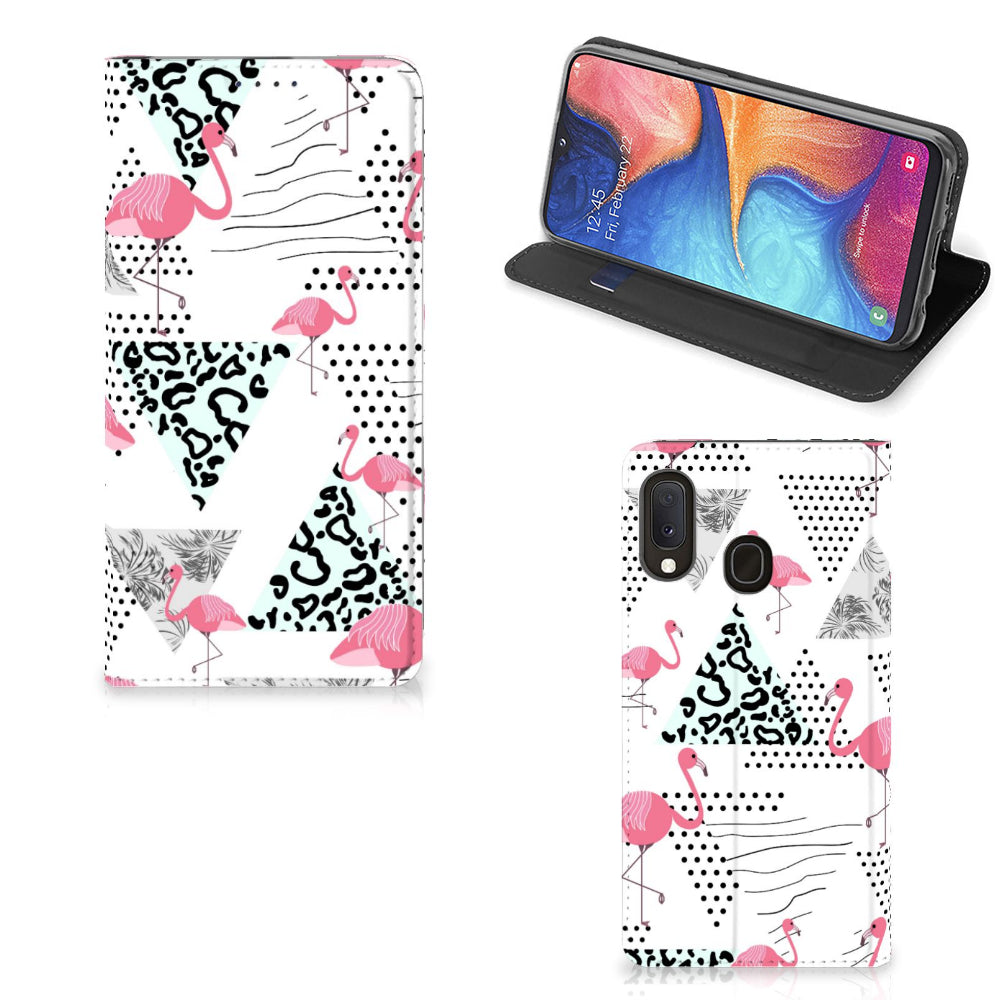 Samsung Galaxy A20e Hoesje maken Flamingo Triangle