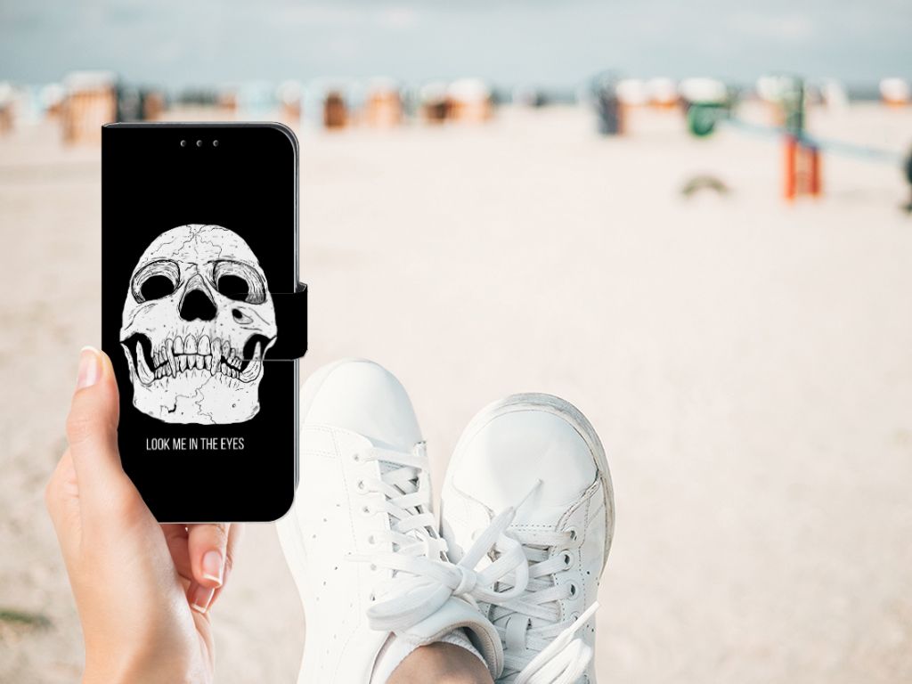 Telefoonhoesje met Naam Samsung Galaxy M10 Skull Eyes
