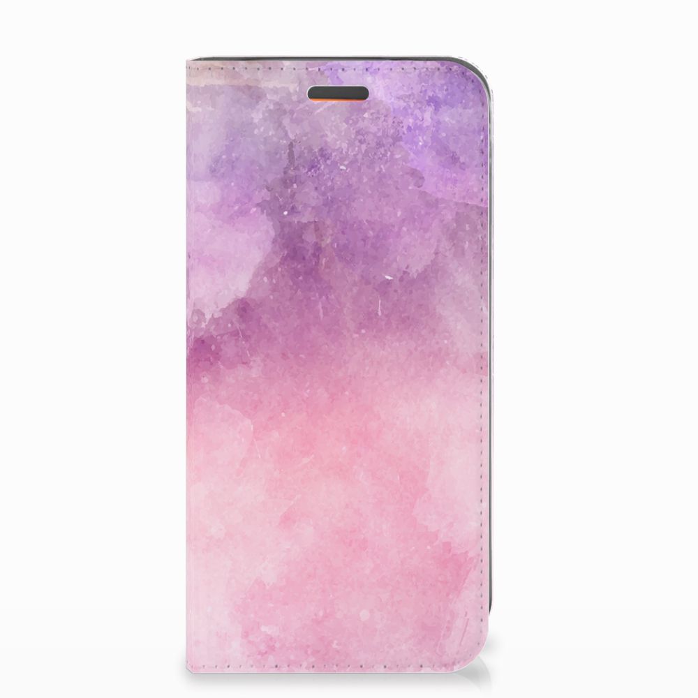 Bookcase Motorola Moto E5 Play Pink Purple Paint