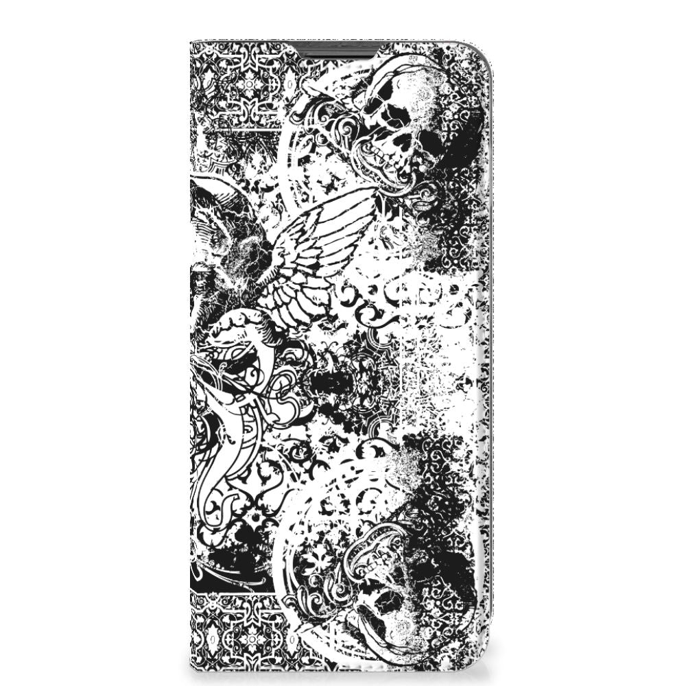 Mobiel BookCase Motorola Moto G22 Skulls Angel - B2C Telecom