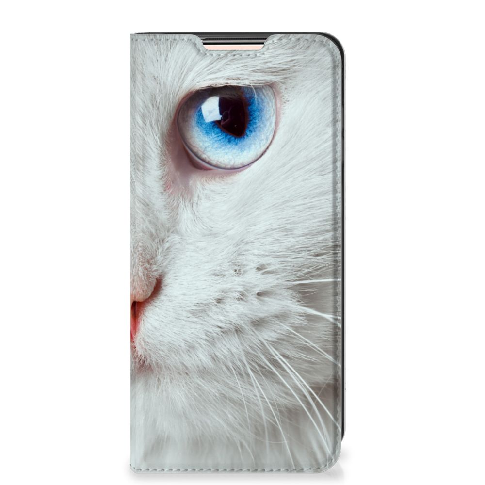 Xiaomi Redmi Note 10/10T 5G | Poco M3 Pro Hoesje maken Witte Kat - B2C Telecom