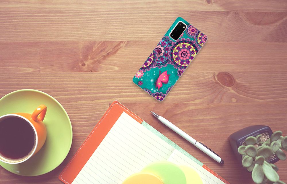 Samsung Galaxy S20 Hoesje maken Cirkels en Vlinders B2C Telecom